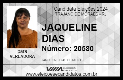 Candidato JAQUELINE DIAS 2024 - TRAJANO DE MORAES - Eleições