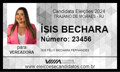 Candidato ÍSIS BECHARA 2024 - TRAJANO DE MORAES - Eleições