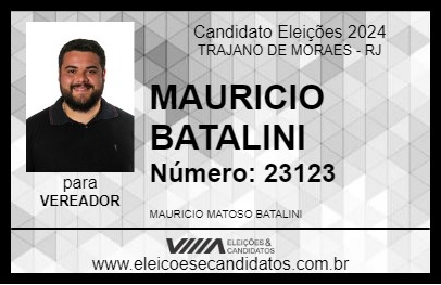 Candidato MAURICIO BATALINI 2024 - TRAJANO DE MORAES - Eleições