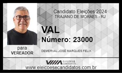 Candidato VAL 2024 - TRAJANO DE MORAES - Eleições