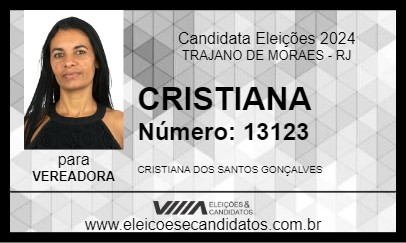 Candidato CRISTIANA 2024 - TRAJANO DE MORAES - Eleições