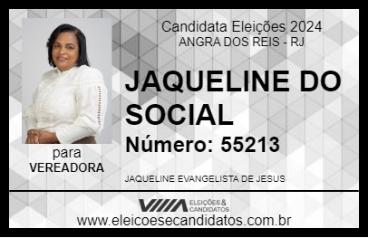 Candidato JAQUELINE DO SOCIAL 2024 - ANGRA DOS REIS - Eleições