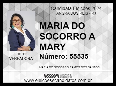 Candidato MARIA DO SOCORRO  A MARY 2024 - ANGRA DOS REIS - Eleições