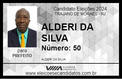 Candidato ALDERI DA SILVA 2024 - TRAJANO DE MORAES - Eleições