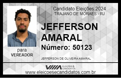 Candidato JEFFERSON AMARAL 2024 - TRAJANO DE MORAES - Eleições