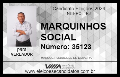 Candidato MARQUINHOS SOCIAL 2024 - NITERÓI - Eleições