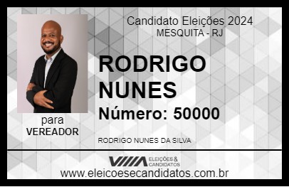 Candidato RODRIGO NUNES 2024 - MESQUITA - Eleições