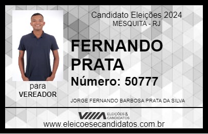 Candidato FERNANDO PRATA 2024 - MESQUITA - Eleições