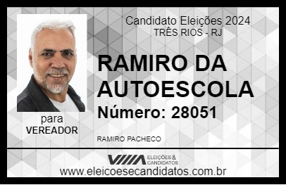 Candidato RAMIRO DA AUTOESCOLA 2024 - TRÊS RIOS - Eleições