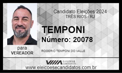 Candidato TEMPONI 2024 - TRÊS RIOS - Eleições