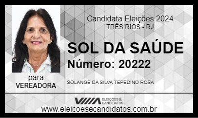 Candidato SOL DA SAÚDE 2024 - TRÊS RIOS - Eleições