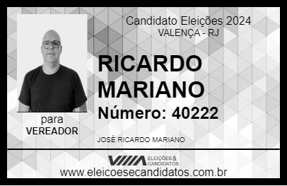 Candidato RICARDO MARIANO 2024 - VALENÇA - Eleições