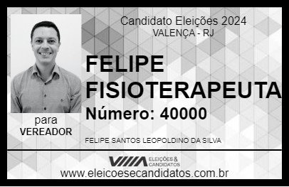 Candidato FELIPE FISIOTERAPEUTA 2024 - VALENÇA - Eleições