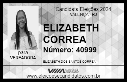 Candidato ELIZABETH  CORREA 2024 - VALENÇA - Eleições