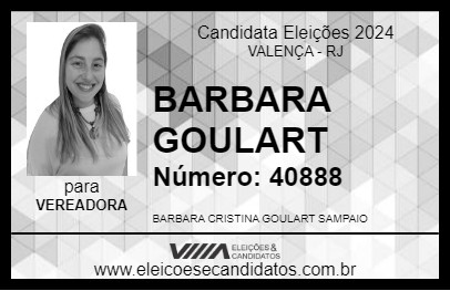 Candidato BARBARA  GOULART 2024 - VALENÇA - Eleições