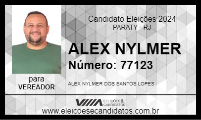 Candidato ALEX NYLMER 2024 - PARATY - Eleições