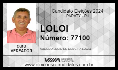 Candidato LOLOI 2024 - PARATY - Eleições