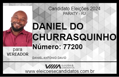 Candidato DANIEL DO CHURRASQUINHO 2024 - PARATY - Eleições