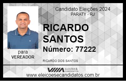 Candidato RICARDO SANTOS 2024 - PARATY - Eleições