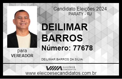 Candidato DEILIMAR BARROS 2024 - PARATY - Eleições