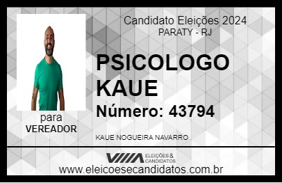 Candidato PSICOLOGO KAUE 2024 - PARATY - Eleições