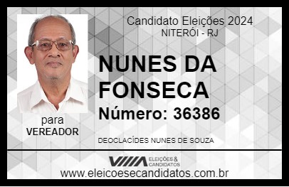 Candidato NUNES DO FONSECA 2024 - NITERÓI - Eleições