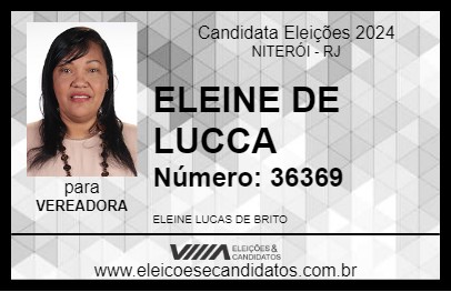 Candidato ELEINE DE LUCCA 2024 - NITERÓI - Eleições