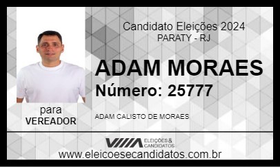 Candidato ADAM MORAES 2024 - PARATY - Eleições