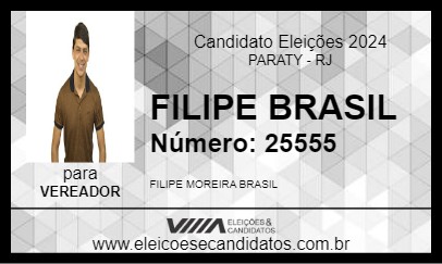 Candidato FILIPE BRASIL 2024 - PARATY - Eleições