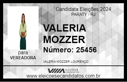 Candidato VALERIA MOZZER 2024 - PARATY - Eleições