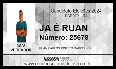 Candidato JA É RUAN 2024 - PARATY - Eleições