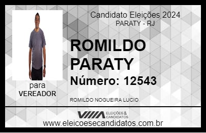 Candidato ROMILDO PARATY 2024 - PARATY - Eleições