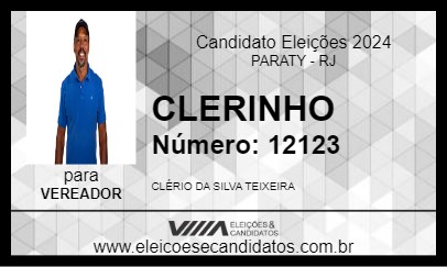 Candidato CLERINHO 2024 - PARATY - Eleições