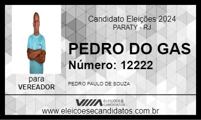 Candidato PEDRO DO GAS 2024 - PARATY - Eleições