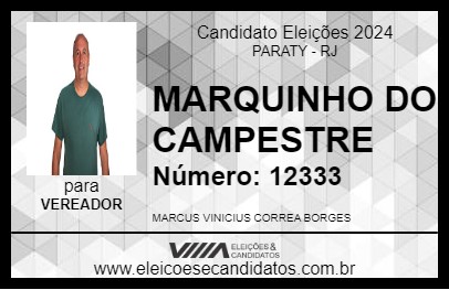 Candidato MARQUINHO DO CAMPESTRE 2024 - PARATY - Eleições