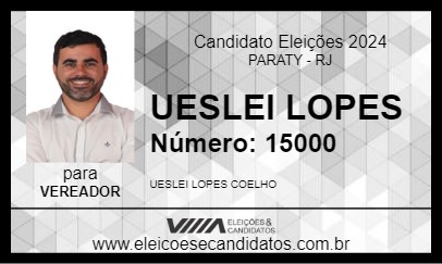 Candidato UESLEI LOPES 2024 - PARATY - Eleições