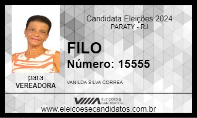 Candidato FILO 2024 - PARATY - Eleições