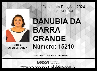 Candidato DANUBIA DA BARRA GRANDE 2024 - PARATY - Eleições