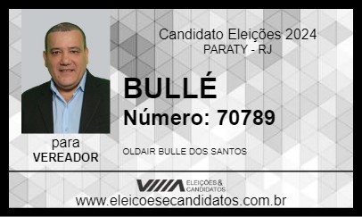 Candidato BULLÉ 2024 - PARATY - Eleições