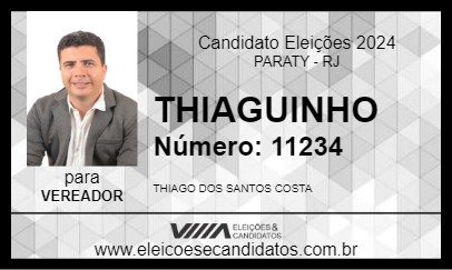 Candidato THIAGUINHO 2024 - PARATY - Eleições