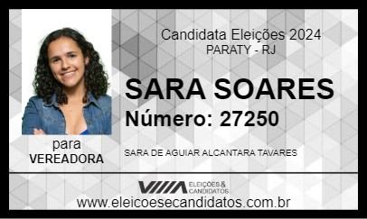 Candidato SARA SOARES 2024 - PARATY - Eleições