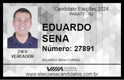 Candidato EDUARDO SENA 2024 - PARATY - Eleições