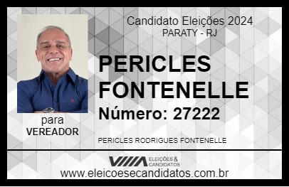 Candidato PERICLES FONTENELLE 2024 - PARATY - Eleições