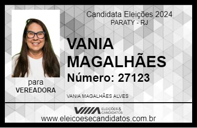 Candidato VANIA MAGALHÃES 2024 - PARATY - Eleições