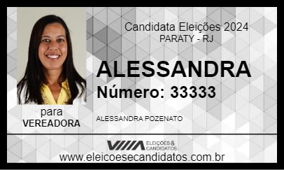 Candidato ALESSANDRA 2024 - PARATY - Eleições