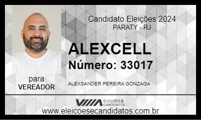 Candidato ALEXCELL 2024 - PARATY - Eleições