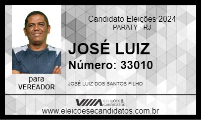 Candidato JOSÉ LUIZ 2024 - PARATY - Eleições