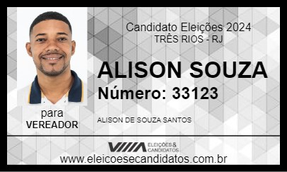 Candidato ALISON SOUZA 2024 - TRÊS RIOS - Eleições