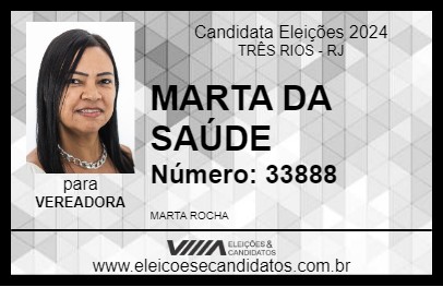 Candidato MARTA DA SAÚDE 2024 - TRÊS RIOS - Eleições