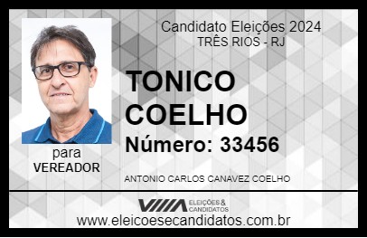 Candidato TONICO COELHO 2024 - TRÊS RIOS - Eleições